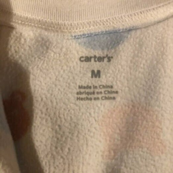 Carter's Baby Girl Fleece Sleep Sack Size 6 to 9 Months, Long Sleeves w Zipper - Picture 4 of 5